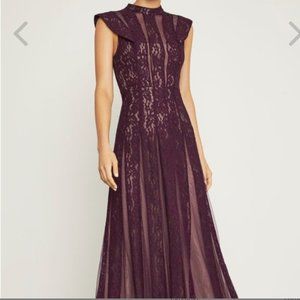 BCBGMaxAzria Plum Lace Maxi Dress